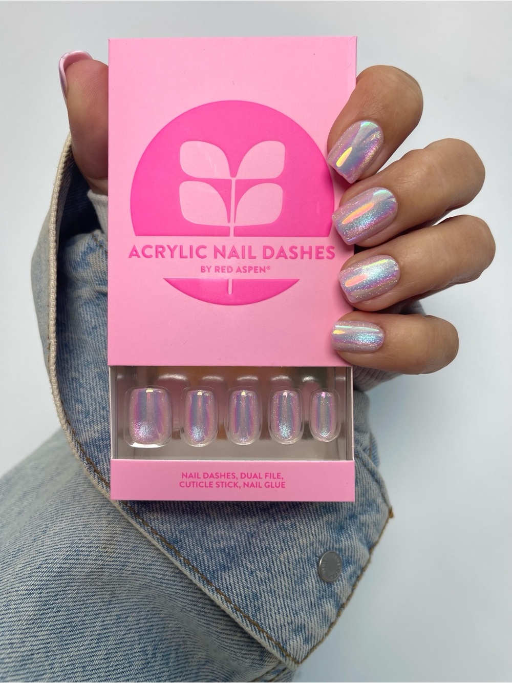 Indulgent Indie Pink Holographic Press-On Nails by Red Aspen